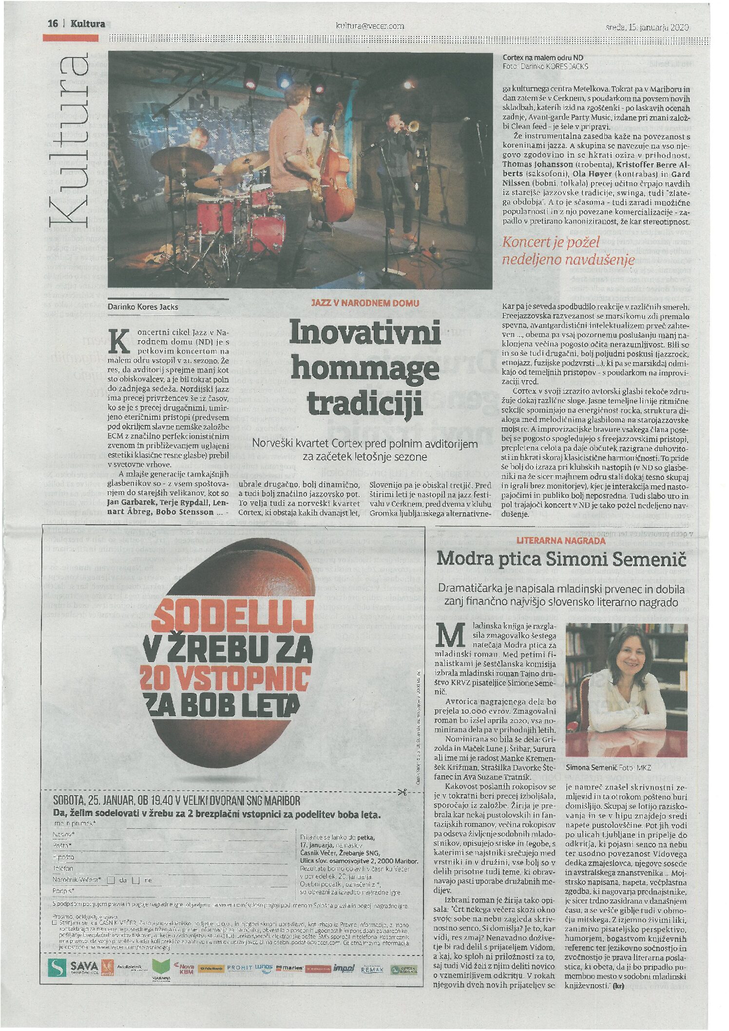 2020 01 15   kritika Cortex   Večer 2020-01-15 - kritika Cortex - Večer