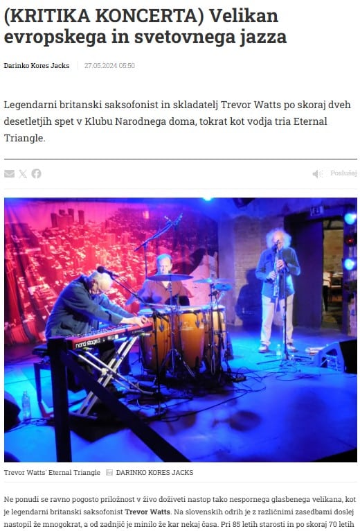 Velikan evropskega in svetovnega jazza_Večer_27.5. 2025