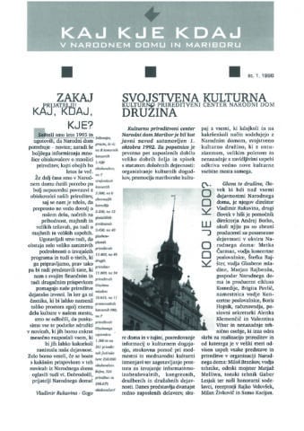 1996.1.Kaj Kje Kdaj - prva stran