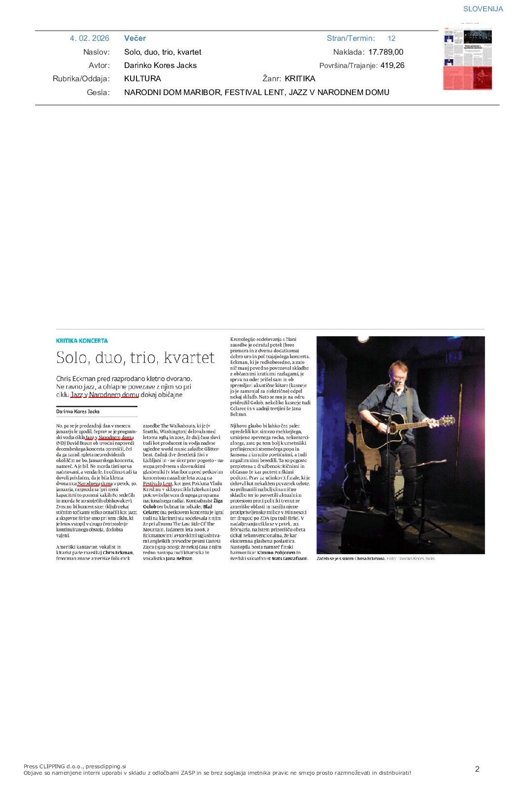 Solo, duo, trio, kvartet